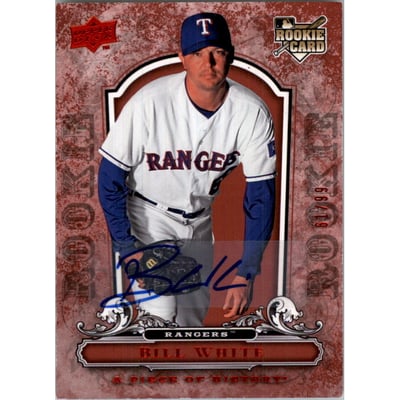 2008 UD A Piece of History Rookie Autographs Red #148 Bill White/99