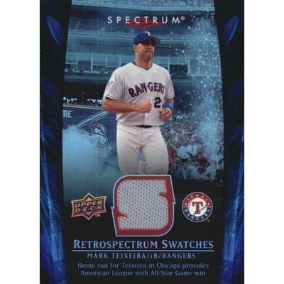 2008 Upper Deck Spectrum Retrospectrum Swatches #MT2 Mark Teixeira