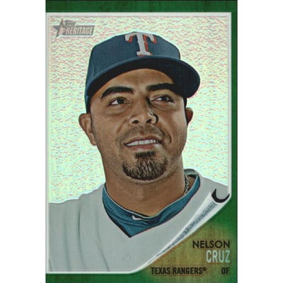 2011 Topps Heritage Chrome Green Refractors #C9 Nelson Cruz