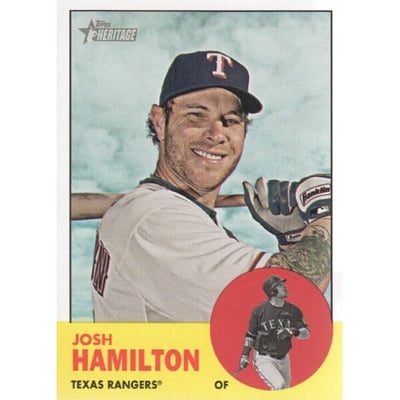 2012 Topps Heritage #486A Josh Hamilton SP