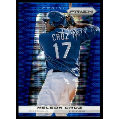 2013 Panini Prizm Prizms Blue Pulsar #107 Nelson Cruz