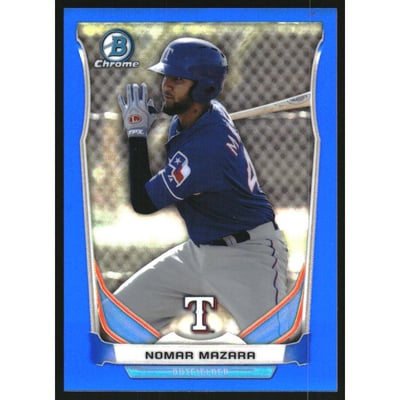 2014 Bowman Chrome Draft Top Prospects Blue Refractors #CTP90 Nomar Mazara