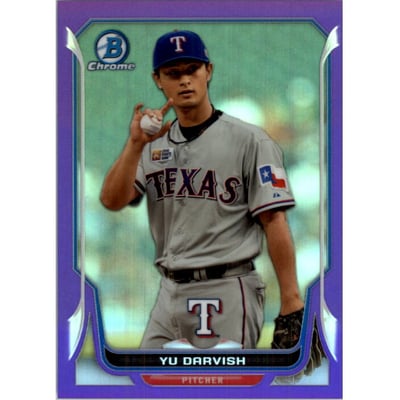 2014 Bowman Chrome Purple Refractors #146 Yu Darvish