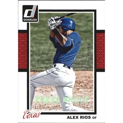 2014 Donruss Press Proofs Gold #347 Alex Rios