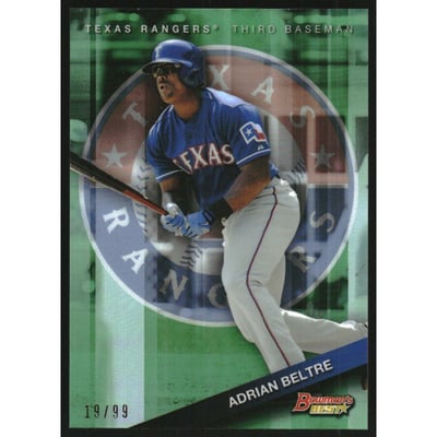 2015 Bowman's Best Green Refractors #86 Adrian Beltre