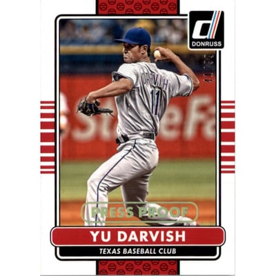 2015 Donruss Press Proofs Gold #169 Yu Darvish