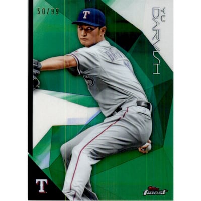 2015 Finest Green Refractors #29 Yu Darvish