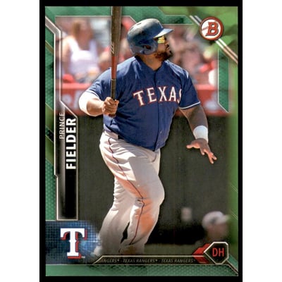 2016 Bowman Green #87 Prince Fielder