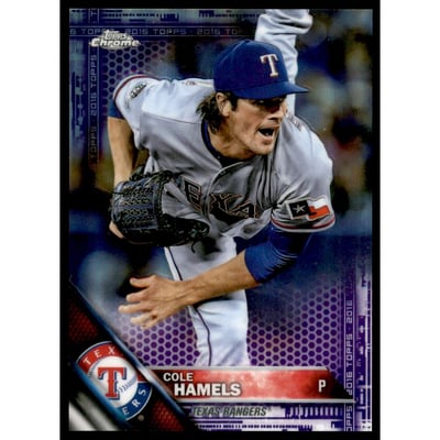 2016 Topps Chrome Purple Refractors #142 Cole Hamels