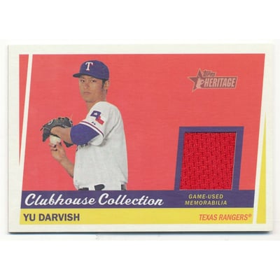 2016 Topps Heritage Clubhouse Collection Relics #CCRYD Yu Darvish
