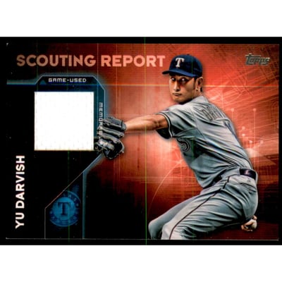 2016 Topps Scouting Report Relics #SRRYD Yu Darvish