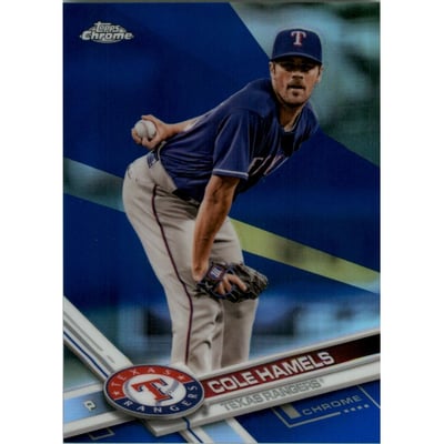 2017 Topps Chrome Blue Refractors #81 Cole Hamels