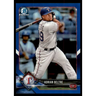 2018 Bowman Chrome Blue Refractors #38 Adrian Beltre