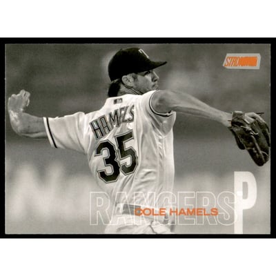 2018 Stadium Club Black and White Orange Foil #206 Cole Hamels