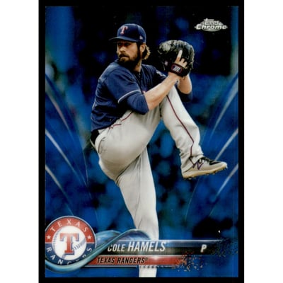 2018 Topps Chrome Blue Refractors #134 Cole Hamels