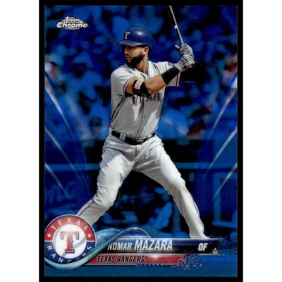 2018 Topps Chrome Blue Refractors #178 Nomar Mazara