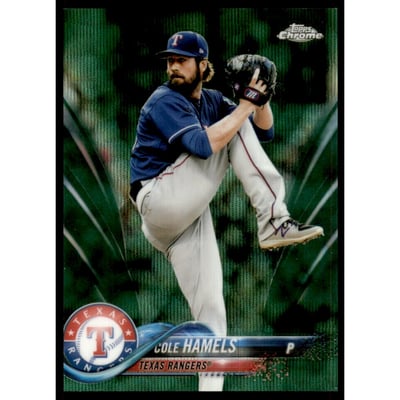 2018 Topps Chrome Green Wave Refractors #134 Cole Hamels