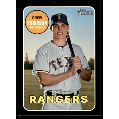 2018 Topps Heritage Black Border #678 Drew Robinson