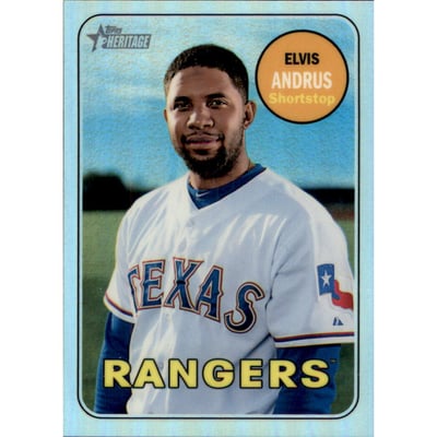 2018 Topps Heritage Chrome Refractors #THC153 Elvis Andrus