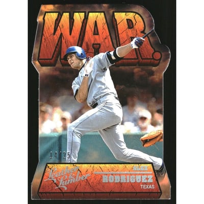 2019 Panini Leather and Lumber W.A.R. Daddys Holo Silver #3 Alex Rodriguez