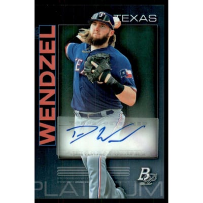2020 Bowman Platinum Top Prospect Autographs #TOP24 Davis Wendzel