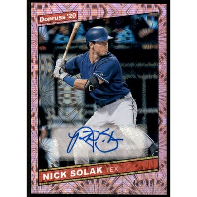 2020 Donruss Retro '86 Signatures Pink Fireworks #37 Nick Solak/49