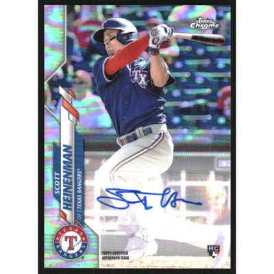 2020 Topps Chrome Update Autograph Refractors #USASH Scott Heineman UER/last name mispelled Heinenman