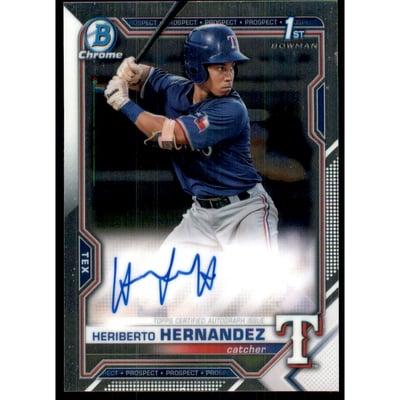 2021 Bowman Chrome Prospect Autographs #CPAHH Heriberto Hernandez