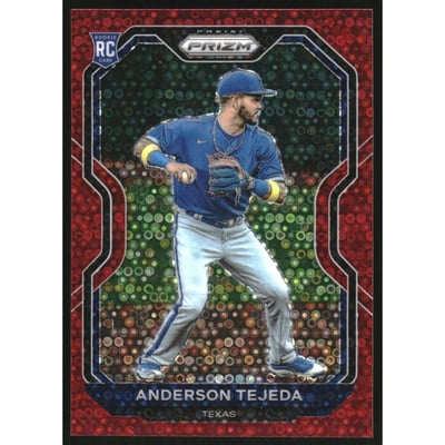2021 Panini Prizm Prizms Red Donut Circles #9 Anderson Tejeda