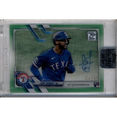 2021 Topps Clearly Authentic Autographs Green #CAALT Leody Taveras