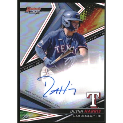 2022 Bowman's Best Best of '22 Autographs Refractors #B22DH Dustin Harris