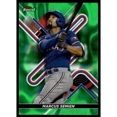 2022 Finest Green Lava Refractors #98 Marcus Semien