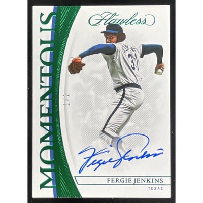 2022 Flawless Momentous Emerald #MA-FJ Fergie Jenkins Autograph Auto /2