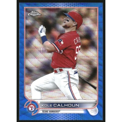 2022 Topps Chrome Blue Wave Refractors #17 Kole Calhoun