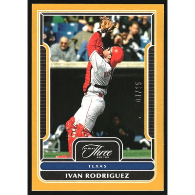 2023 Panini Three and Two Gold #3 Ivan Rodriguez