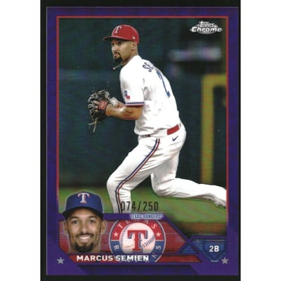 2023 Topps Chrome Purple Refractors #172 Marcus Semien
