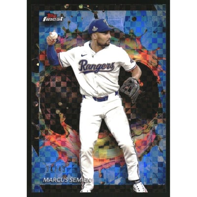 2024 Finest Blue Checkerboard Refractors #266 Marcus Semien