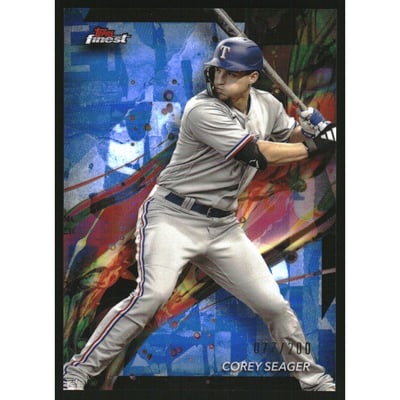 2024 Finest Blue Refractors #5 Corey Seager