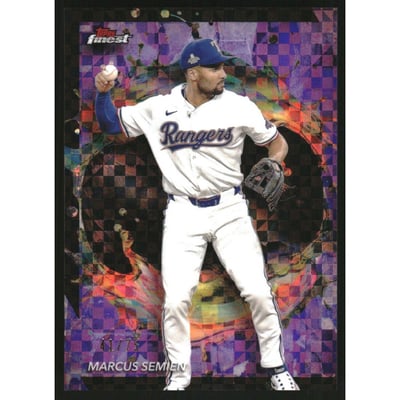 2024 Finest Purple Checkerboard Refractors #266 Marcus Semien