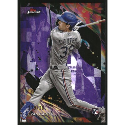2024 Finest Purple Refractors #107 Evan Carter