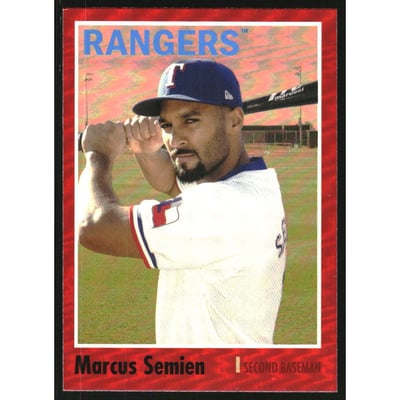 2024 Topps Archives Red Hot Foilboard #165 Marcus Semien