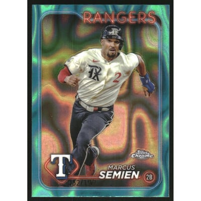 2024 Topps Chrome Aqua Lava Refractors #102 Marcus Semien