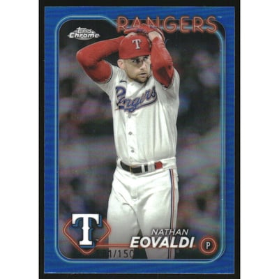 2024 Topps Chrome Blue Refractors #283 Nathan Eovaldi