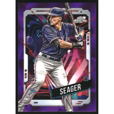 2024 Topps Cosmic Chrome Purple Nebula Refractors #131 Corey Seager