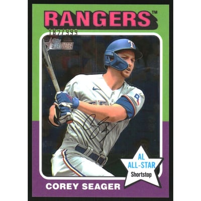 2024 Topps Heritage Chrome #400 Corey Seager/999