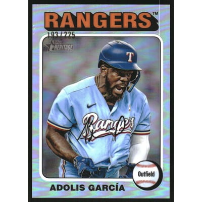 2024 Topps Heritage Chrome Silver Refractors #86 Adolis Garcia HN/225