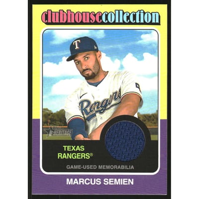 2024 Topps Heritage Clubhouse Collection Relics #CCRMSE Marcus Semien