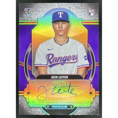 2024 Topps Triple Threads Rookie Amethyst #RA-JL Jack Leiter RC Auto /75