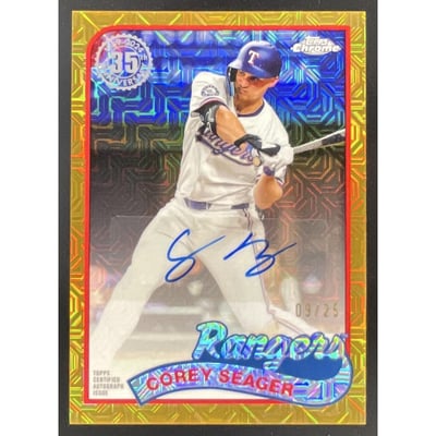 2024 Topps Update 1989 Chrome Silver Pack Orange #T89CU-CS Corey Seager Auto /25