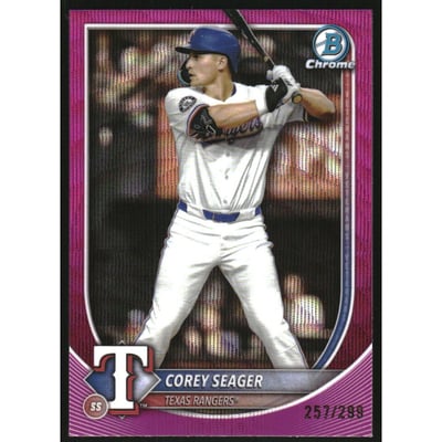 2025 Bowman Chrome Fuchsia Wave Refractors #45 Corey Seager